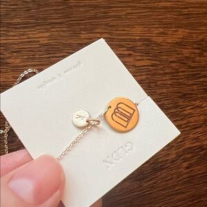 GLDN 19-21” adjustable 14k gold necklace with 2 removable charms